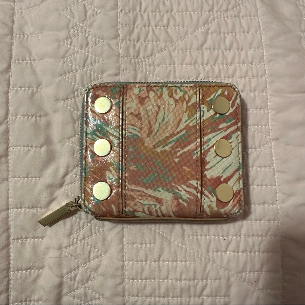 Hammitt 5 North Garden Party Leather Compact Zip Around Wallet